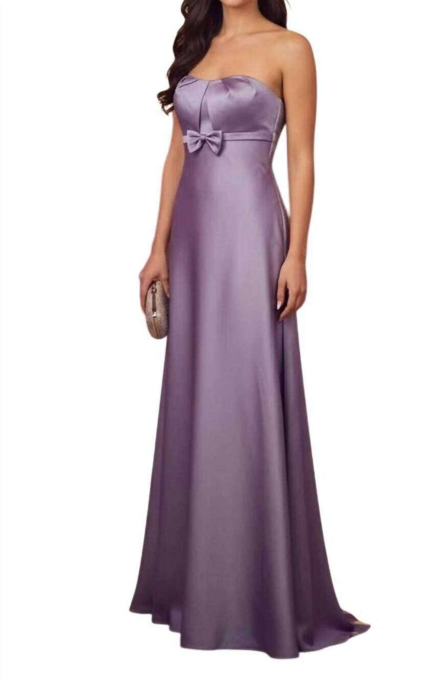 NEW LAST DRESS velour charm strapless bridesmaid dress in lilac